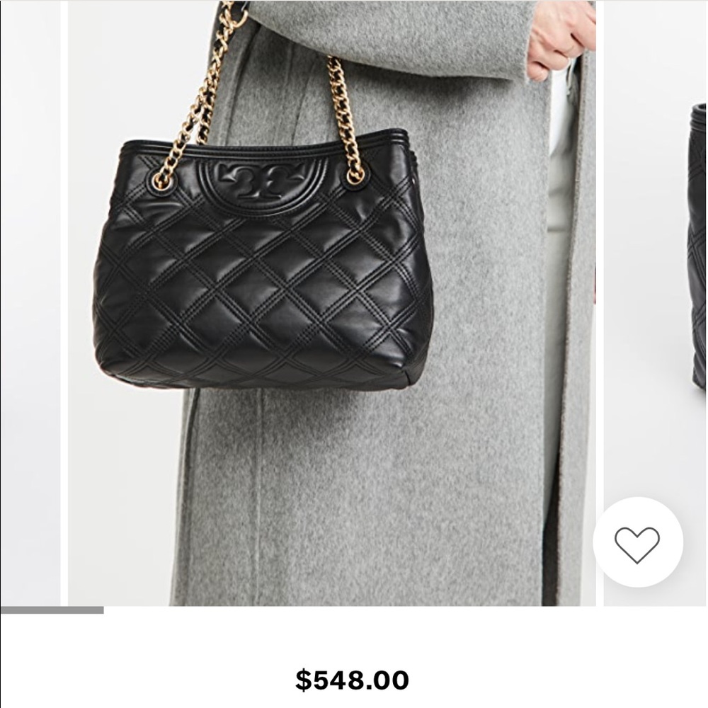Tory Burch Fleming Small Soft Leather Black Tote